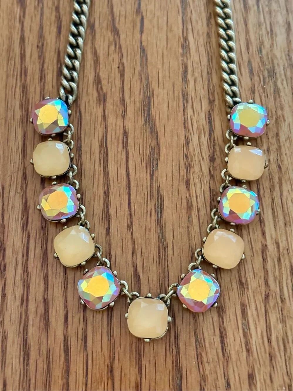J.Crew | Chunky Iridescent Statement Necklace | 18” Adjustable